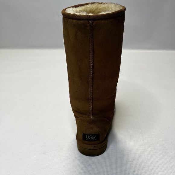 UGG Classic Tall Boot Chestnut Suede Sheepskin Shearling (SN 5815) Size 7 - Picture 7 of 16